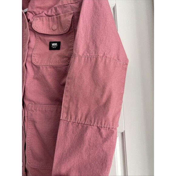 Vans Women Minette Cotton Twill Woven Shacket Jacket Dusty Rose Size XS - Picture 5 of 7
